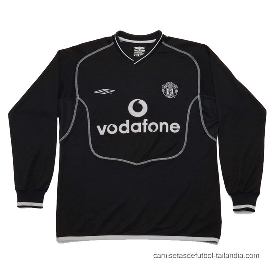 Camiseta Manchester United Portero Manga Larga Retro 2000-2002 Negro - Haga un click en la imagen para cerrar